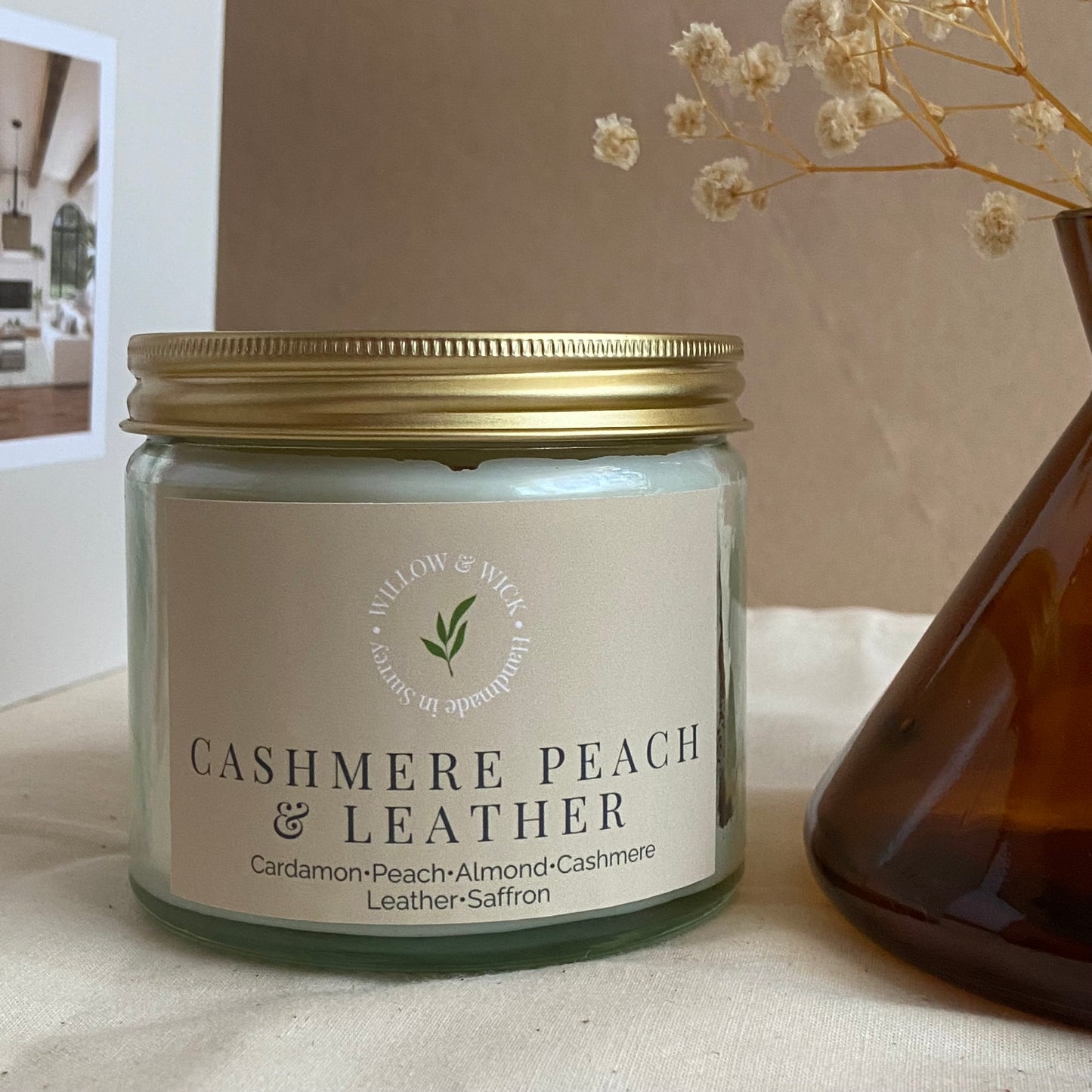 Cashmere Peach & Leather Willow & Wick
