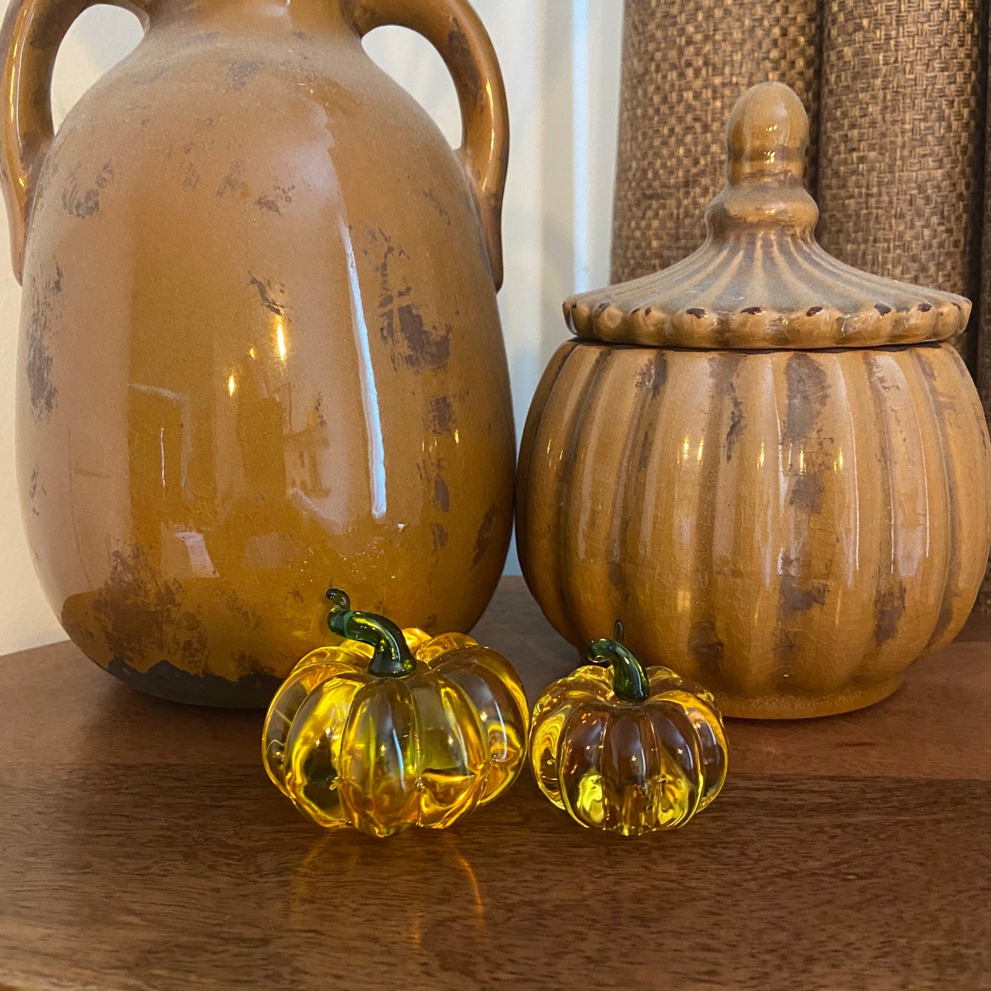 Glass Pumpkin Set Willow & Wick