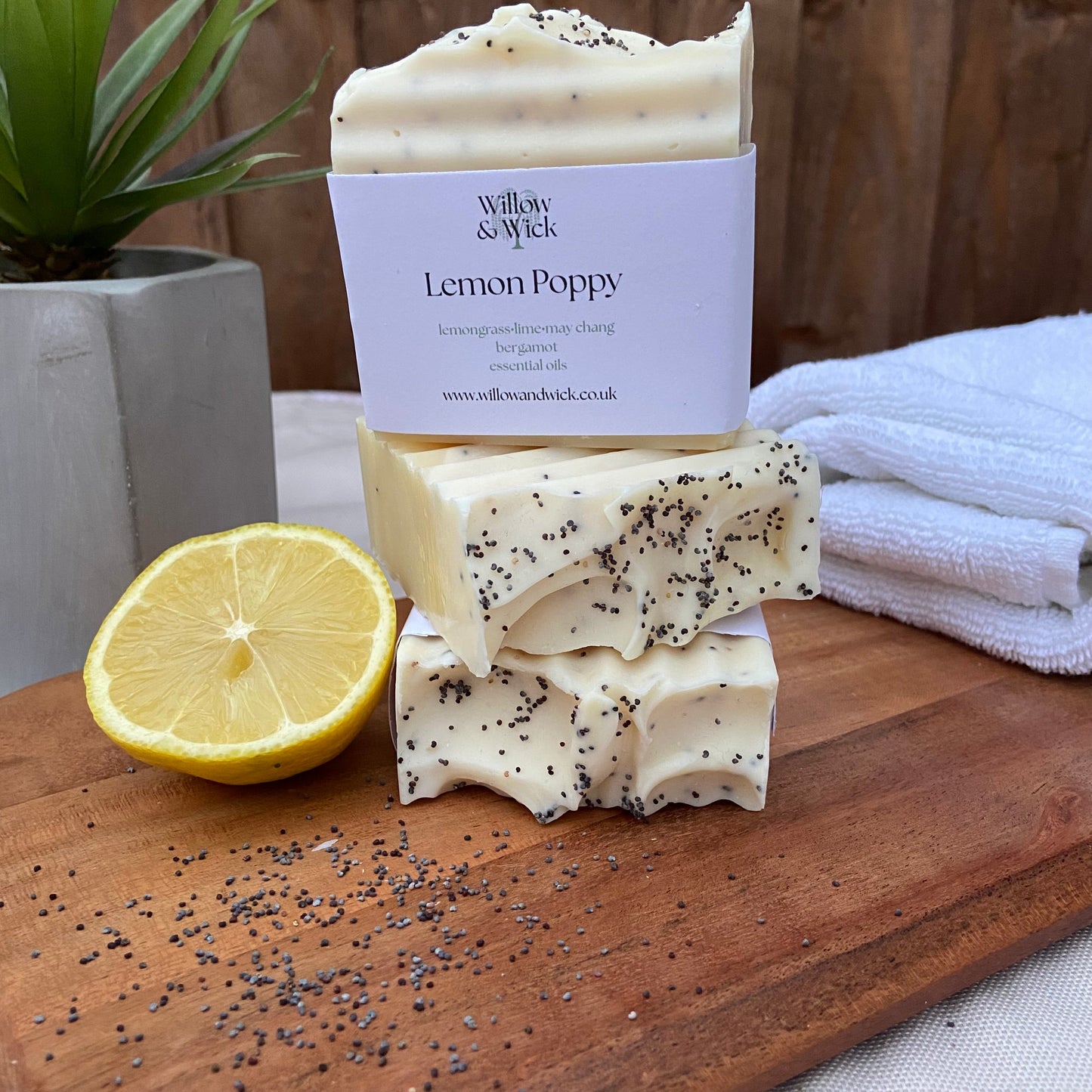 Lemon Poppy Cold Pressed Soap Willow & Wick