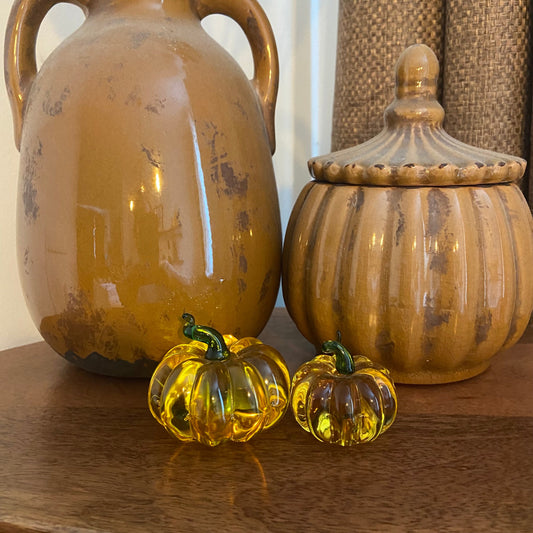 Glass Pumpkin Set Willow & Wick