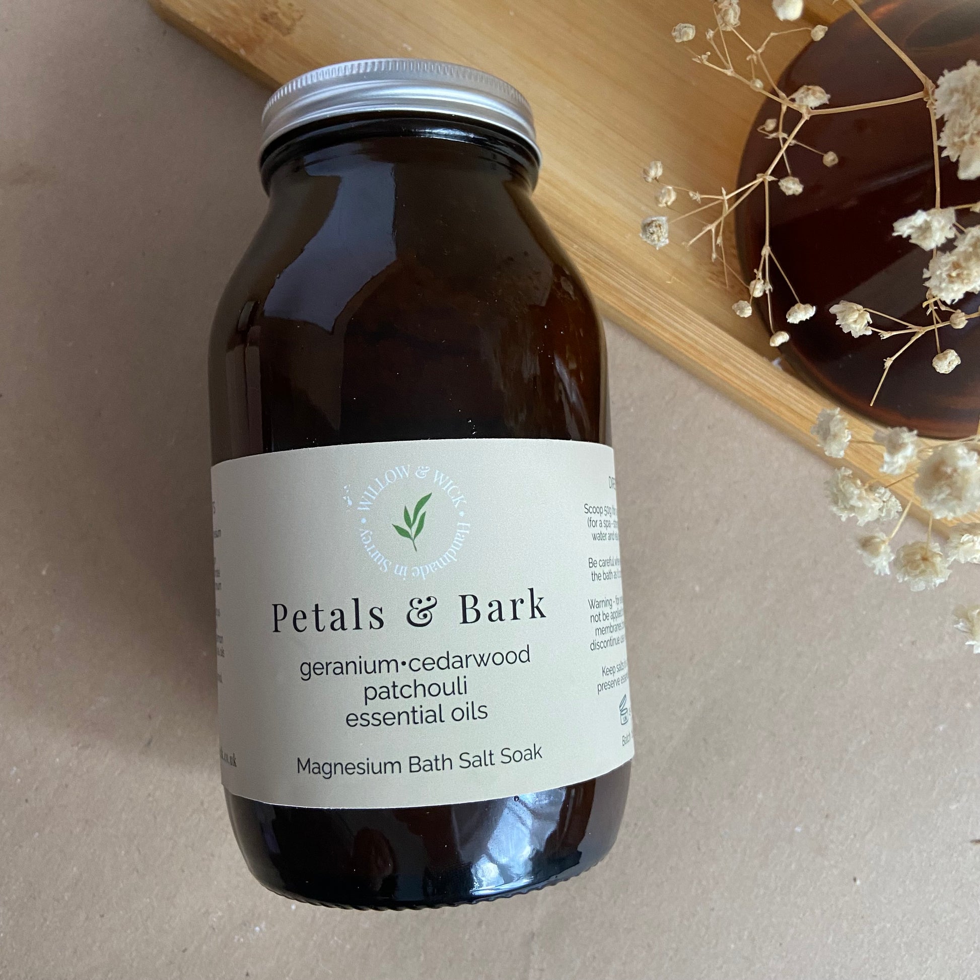 Petals & Bark Magnesium Bath Salt Soak Willow & Wick