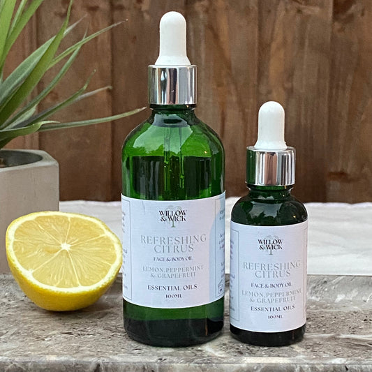 Refreshing Citrus Botanical Face & Body Oil Willow & Wick