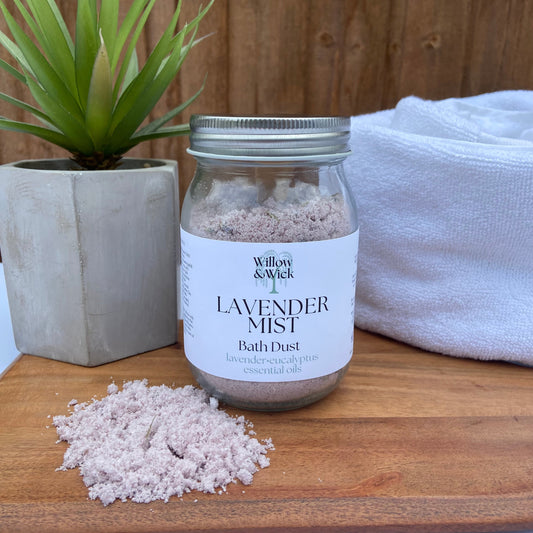 Lavender Mist Bath Dust Willow & Wick
